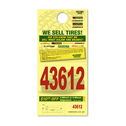 Custom Std AdVer-Tag/Post Card Reply Number-Yellow-5.5x11.75-1 Each