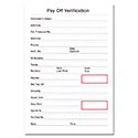 Pay Off Verification  - Qty 100 Per Pad