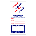 Tire Advertising Labels - 2 3/4" x 5 5/8" - Qty. 500