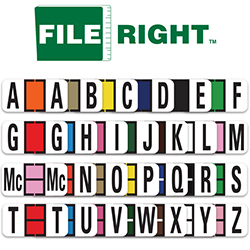 File Right Alphabet Labels