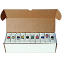 White Dispenser Box for Color Code Rolls, Holds 10 Rolls, Qty. 1