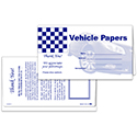 Vehicle Paper Wallet - Blue with Checkered Flag - Qty. 50