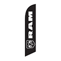 Swooper Banner - DODGE RAM - White - Qty. 1