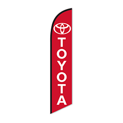 Swooper Banner - TOYOTA (RED W/WHITE LETTERS) - Qty. 1