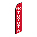 Swooper Banner - TOYOTA (RED W/WHITE LETTERS) - Qty. 1