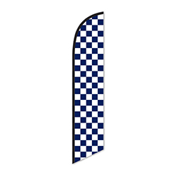 Swooper Banner - CHECKERED FLAG (BLUE & WHITE) - Qty. 1