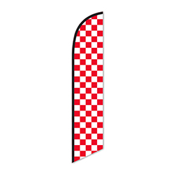 Swooper Banner - CHECKERED FLAG (RED & WHITE) - Qty. 1