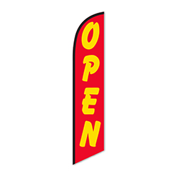 Swooper Banner - Open (Red/Yellow) - Qty. 1