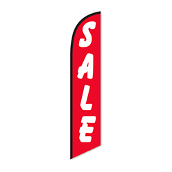 Swooper Banner - SALE - (WHITE LETTER/RED BACKGROUND) - Qty. 1