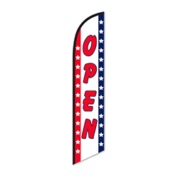 Swooper Banner - OPEN (PATRIOTIC) - Qty. 1