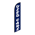 Swooper Banner - USED CARS (WHITE LETTER/BLUE BACKGROND) - Qty. 1