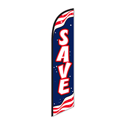 Swooper Banner - SAVE (Red, White & Blue) - Qty. 1