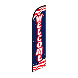 Swooper Banner - WELCOME (Red, White & Blue) - Qty. 1