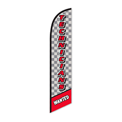 Swooper Banner - TECHNICIAN WANTED (Checkered) - Qty. 1