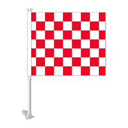 Standard Clip-On Flag - Red/White Checkered - Qty. 1