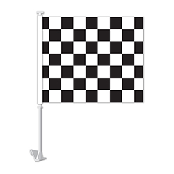 Standard Clip-On Flag - Black/White Checkered - Qty. 1