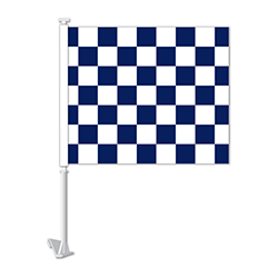 Standard Clip-On Flag - Blue/White Checkered - Qty. 1