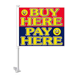 Standard Clip-On Flag - Buy Here Pay Here  - Qty. 1