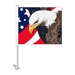 Standard Clip-On Flag - Patriotic with Eagle - Qty. 1