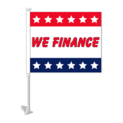 Standard Clip-On Flag - We Finance with Stars - Qty. 1