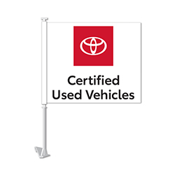 Manufacturer Clip-On Flag - Toyota Certified Used Vehicles - Qty. 1