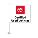 Manufacturer Clip-On Flag - Toyota Certified Used Vehicles - Qty. 1