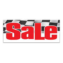 Windshield Banner - Sale w/Checkered Flag Background - Qty. 1