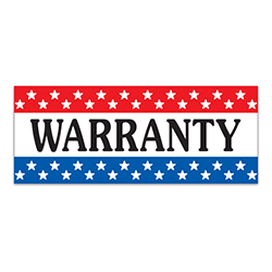 Windshield Banner - Warranty - Qty. 1