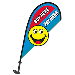 3D Clip on Paddle Flag - Buy Here/Pay Here - Qty. 1