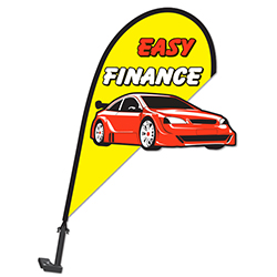 3D Clip on Paddle Flag - Easy Finance - Qty. 1