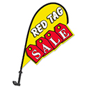 3D Clip on Paddle Flag - Red Tag Sale - Qty. 1