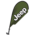 3D Clip on Paddle Flag - Jeep - Qty. 1