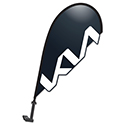 3D Clip on Paddle Flag - KIA - Qty. 1