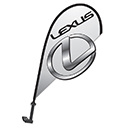 3D Clip on Paddle Flag - Lexus - Qty. 1