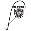 3D Clip on Paddle Flag - RAM - Qty. 1