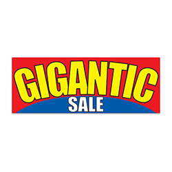 Banner - 12' x 4 1/2" - Gigantic Sale - Qty. 1