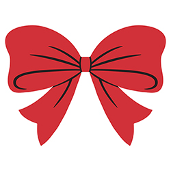 Window Sticker - HOLIDAY BOW - Qty. 12