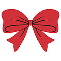 Window Sticker - HOLIDAY BOW - Qty. 12