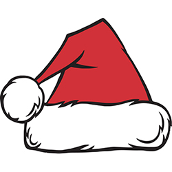 Window Sticker - SANTA HAT - Qty. 12