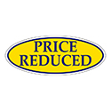 Window Sticker, Blue on Yellow Oval, PRICE REDUCED - Qty. 12