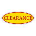 Window Sticker, Red on Yellow Oval, CLEARANCE - Qty. 12