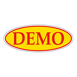 Window Sticker, Red on Yellow Oval, DEMO - Qty. 12