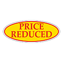 Window Sticker, Red on Yellow Oval, PRICE REDUCED - Qty. 12