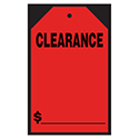 Window Price Sticker - Hang Tag - Red - Clearance - 7" x 11" -  Qty. 12