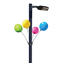 Reusable Balloon, 4 Balloon Light Pole Kit - Qty. 1