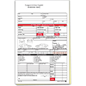 Tow Register Form - 2 part - Crash Imprinted - Qty. 1 each