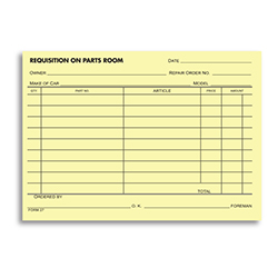 Parts Requisition Form - #27 - Qty. 100