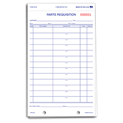 Parts Requisition Form - #PR-8178-2 - Qty. 250 
