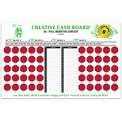 Incentive Cash Board - Creative Cash - White Board - Qty. 1