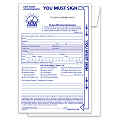 Standard Afer Hours Envelope - NDE-STD - IMPRINTED - Qty. 1 each